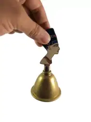 Brass Bell Vintage Nefertiti Egyptian Queen Souvenir Figure Hand Ringer Bellhop