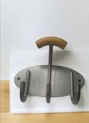Simple Shape 3 Iron Hooks Wall Mounted Clothes Rack