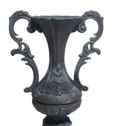 Copper Vase Hammered Sealed Vintage Hand Solid Arts Crafts Pitcher Tall Antique