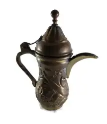 Arabic Brass Jug Antique Islamic Pot Vintage Dallah Copper Eastern Pitcher Water
