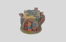 Vintage Small Saver Coins Resin Made House Figure For Kids China Collectibles