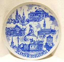 Vintage Denmark Souvenir Decorative Collector Wall Plate Porcelain Copenhagen