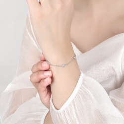 Bracelets 925 Silver Jewelry with Zircon Gemstone Accessories Women Charm Beauty