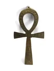 Egyptian Key Ankh Life Ancient Made And Goddess Handmade Scarab Brass Vintage