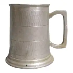 Antique tin cup mug enamel vintage enamelware camping metal crew factory vintag