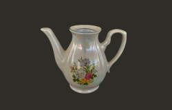 Vintage Jug White Porcelain Small Handmade Decor Collectible Teapot Floral China