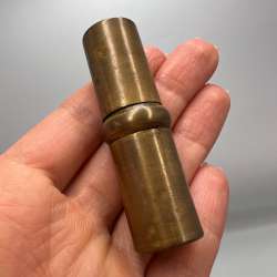 Antique Collectible Brass Sewing Pincushion Case  Marked URODA Warszawa