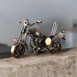 Retro Iron Motorcycle Ornaments, Harley Motorcycle Statues for Home Decor