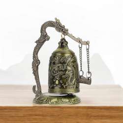 Antique Bronze Classic Dragon Bell Hand Carved Art & CollectibleAntique Bronze