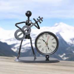 Antique Classic Iron Clock Mechanical Performance Desktop Home Decoration