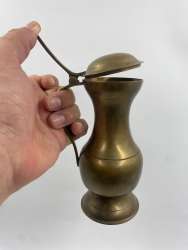 Brass Heavy Jar Solid Antique Pitcher Lid Water Pot Made In India Decorative