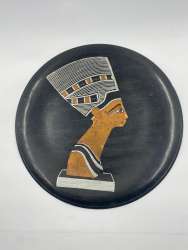 Egyptian Copper Vintage Brass Plate Wall Handmade Black Revival Art Pharaoh 12