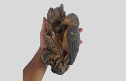 Vintage Massive Woodpecker & Sons Figurine Of Ceramic Handmde Decor Wall Hanging