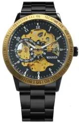 beautifull wrist watch Winner Steel Choco skeleton