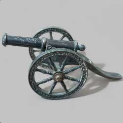Silver Plated Artillery Cannon Replica American Civil War Made In England