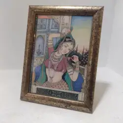 Photo Print Old Vintage Girl Dance Paper Painting Rare Photo Frame Tall 9.4