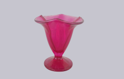 Vintage Whiskey Cup Of Murano Glass Hand Blown Pink Drinking Cups Colored Unique