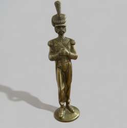 French vintage brass old soldier Legionnaire Statue Figurine Napoleonic Old