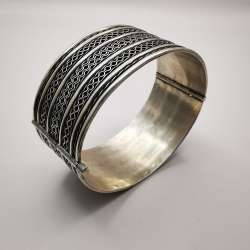 Vintage Chic 925 Sterling Silver Women Bracelet Jewelry Custom Work 58,5 g