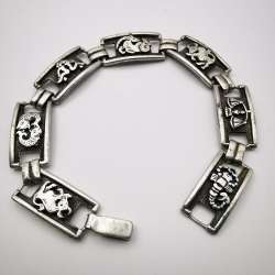 Vintage Mens Womens 925 Sterling Silver Jewelery Bracelet  32,4 g