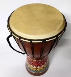 African Drum Wood Vintage Musical Instrument Darbuka Skin Handmade 15.7 in