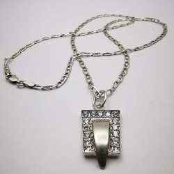 Vintage 925 Sterling Silver Women's Pendant Cubic Zirconia Jewelry 10,3 g