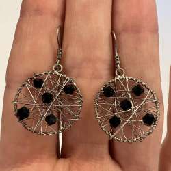 Fine Vintage Sterling Silver 925 Women's Jewelry Stud Earrings Hand Made Italy