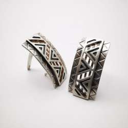 Vintage Beautiful Women's 925 Sterling Silver Earrings Jewelry  10,8 g
