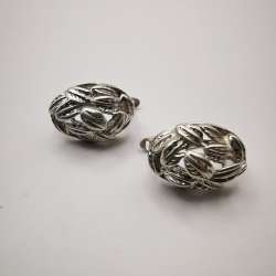 Artwork Vintage Filigree Women's 925 Sterling Silver Earrings Jewelry  5 g
