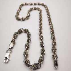 Artwork Vintage 875 Sterling Silver Mens Womens Jewelry Chain 26 g