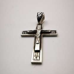 Vintage Fine Men's, Women's Cross, 925 Sterling Silver, Enamel 6,2 g