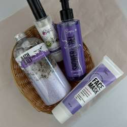Set Of 4 pc.  Shower gel, Face Mask, Body Lotion and  Bath Salt
