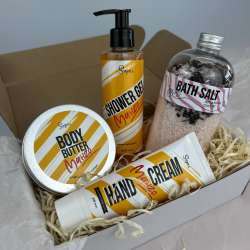 Set Of 4 pc.  Shower gel,  Bath Salt, Hand Cream and  Body Butter