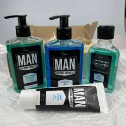 Set Of 4 pc.  For man Shower gel, Hair Shampoo, Aftershave Lotion and Hand cream
