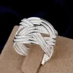 Women's 925 Silver Ring Marriage 2 g Charm Jewelry Adjustable Retro High Quality