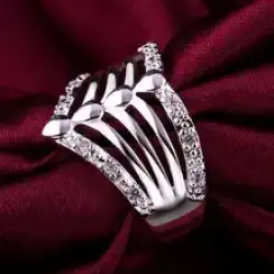 Women's 925 Silver Ring Marriage 2 g charm Jewelry Crystal Stone Quality Gifts