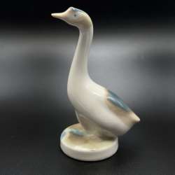 Vintage Soviet Porcelain Figure Statue Goose Marked Gorodnitsa Ukraine 6.2 cm