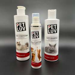 Organic Dead Sea Minerals  Set 3 pc. Cats  Shampoo and Conditioner and Fur Serum