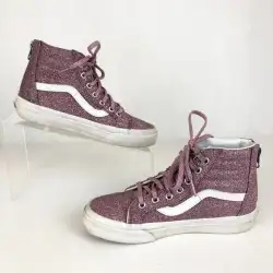 Vans Filmore Hi Zip Pink Glitter Girls Sneakers/US Size 1.5 /UK 1.0