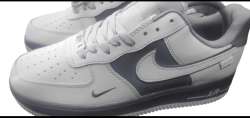 Nike sports shoes, size US 9.5, white and black, distinctive and elegant design