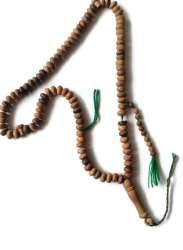 Antique Rare Old Handcrafted Natural wood Tasbih Prayer Beads