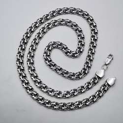 Vintage Massive Chain Jewelry ,925 Sterling Silver,Signature 46,07g