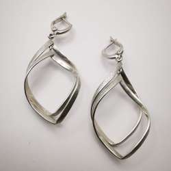 Artwork,Vintage,Fancy Women's Earrings,925 Silver,Jewelry 9,6 g
