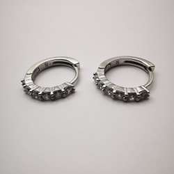 Vintage Jewelry Earrings For Girl 925 Sterling Silver with Cubic Zirconia 2.5 g