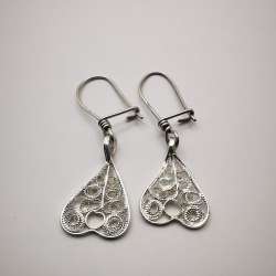 Vintage Jewelry,Fine Women's Earrings,925 Sterling Silver,Cubic Zirconia 2,4 g