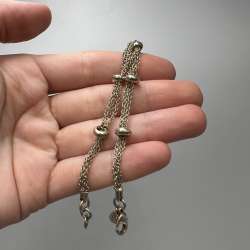 Vintage 925 Sterlig Silver Multi Chain Bracelet Women's Jewelry  marked 6.4gr