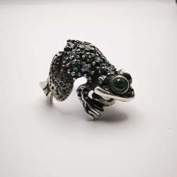 Vintage Exquisite Women's Artwork Ring Jewelry 925 Sterling Silver Pheonite