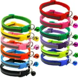 Pet Accessories Dog Collar Bell Colorful Reflective Pattern Adjustable Collars