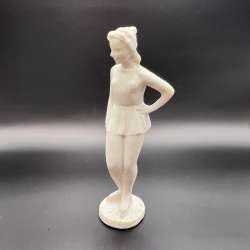 Vintage Miniature USSR Figure Statue Figure Skating Athlete Old Plastic
