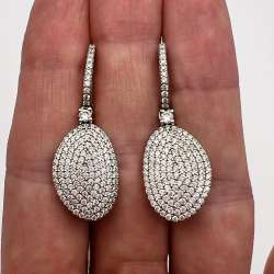 Cute Vintage Women's Jewelry Earrings Sterling Silver 925 Cubic Zirconium 1.4